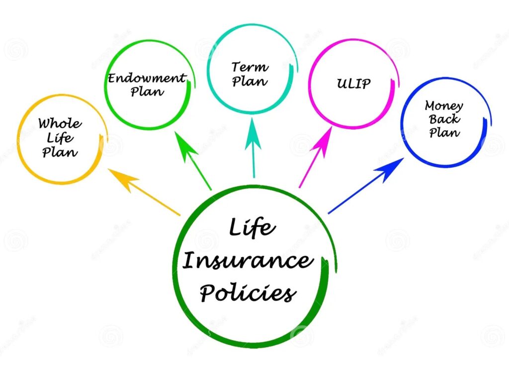 chart of the different types of life insurance products